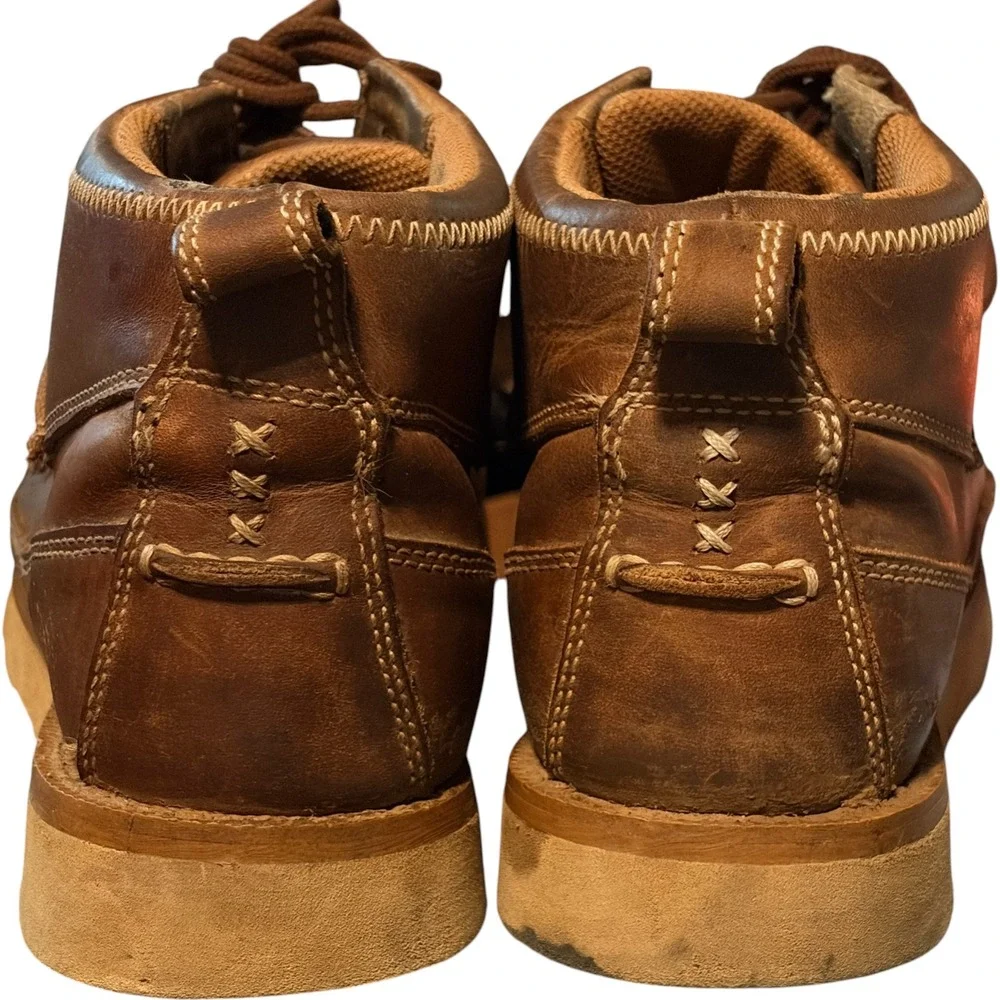Twisted X Men's Basket Woven Saddle Chukka Boots Wedge Sole Size 10W MCA0032 4